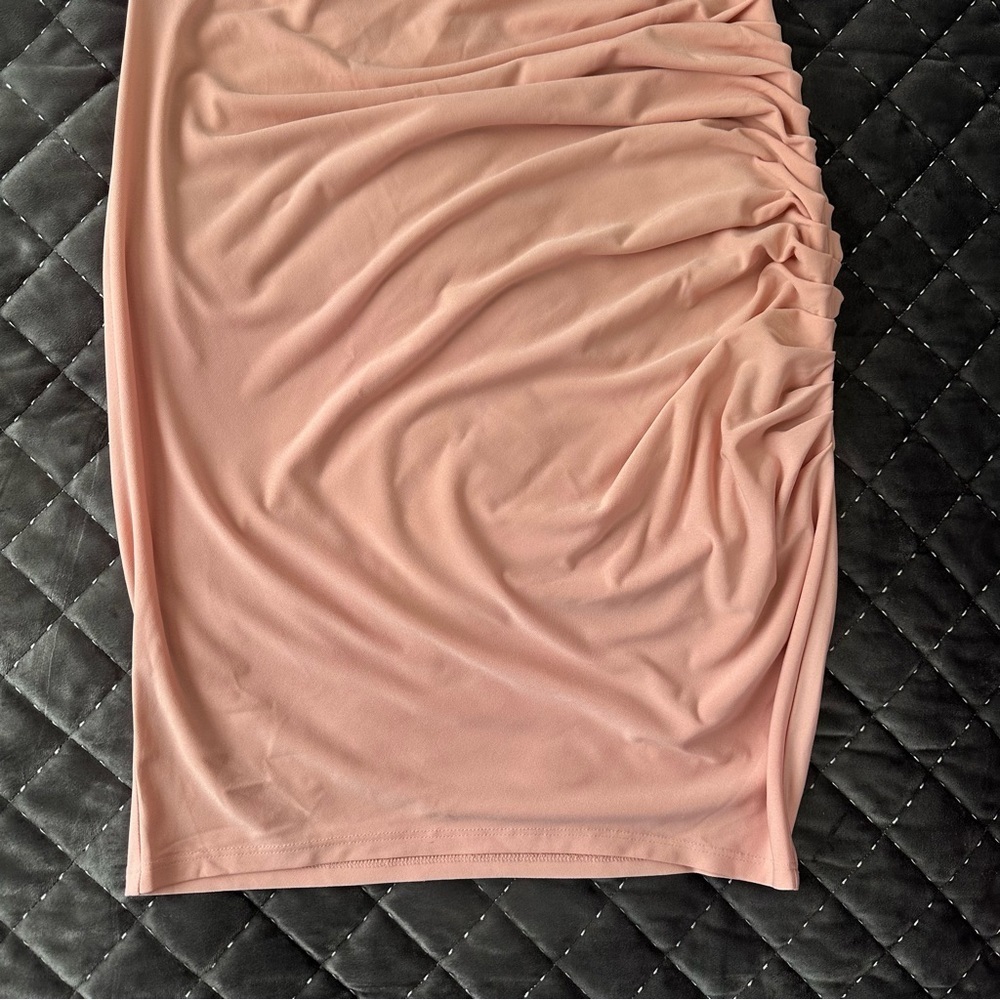 Michael Costello x Revolve Ruched Bodycon Mini Dress in Pink Size Medium - Picture 4 of 8